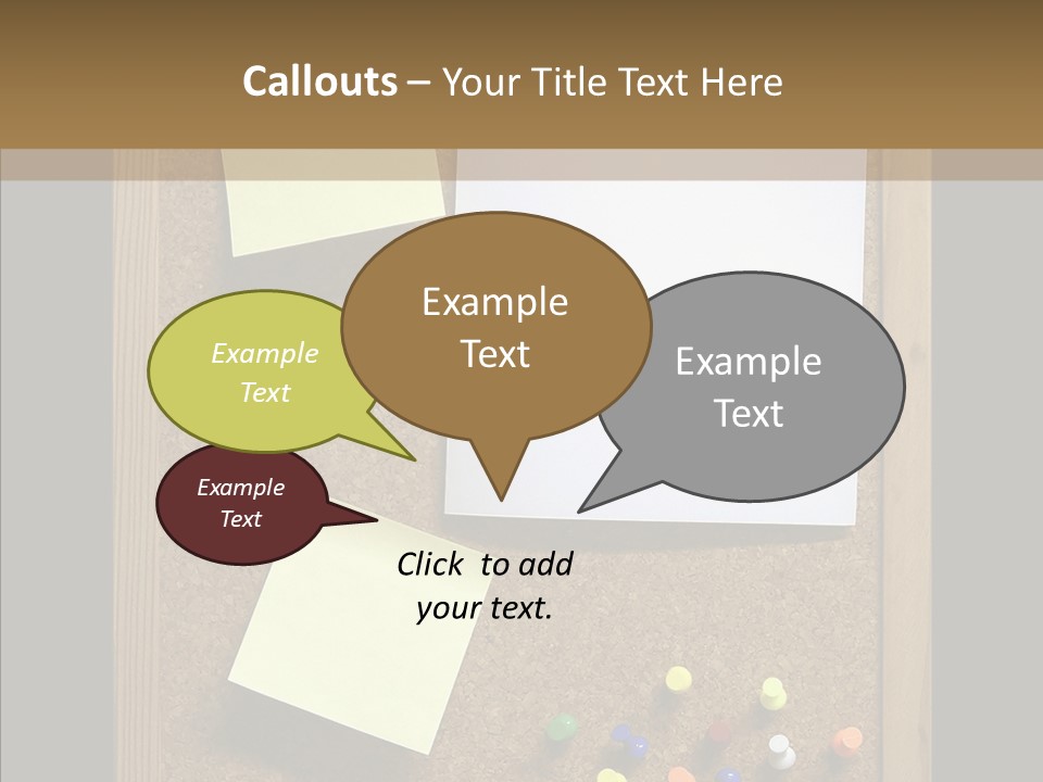Pushpin Isolated Blank PowerPoint Template