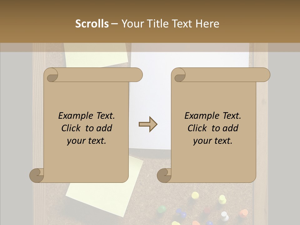 Pushpin Isolated Blank PowerPoint Template