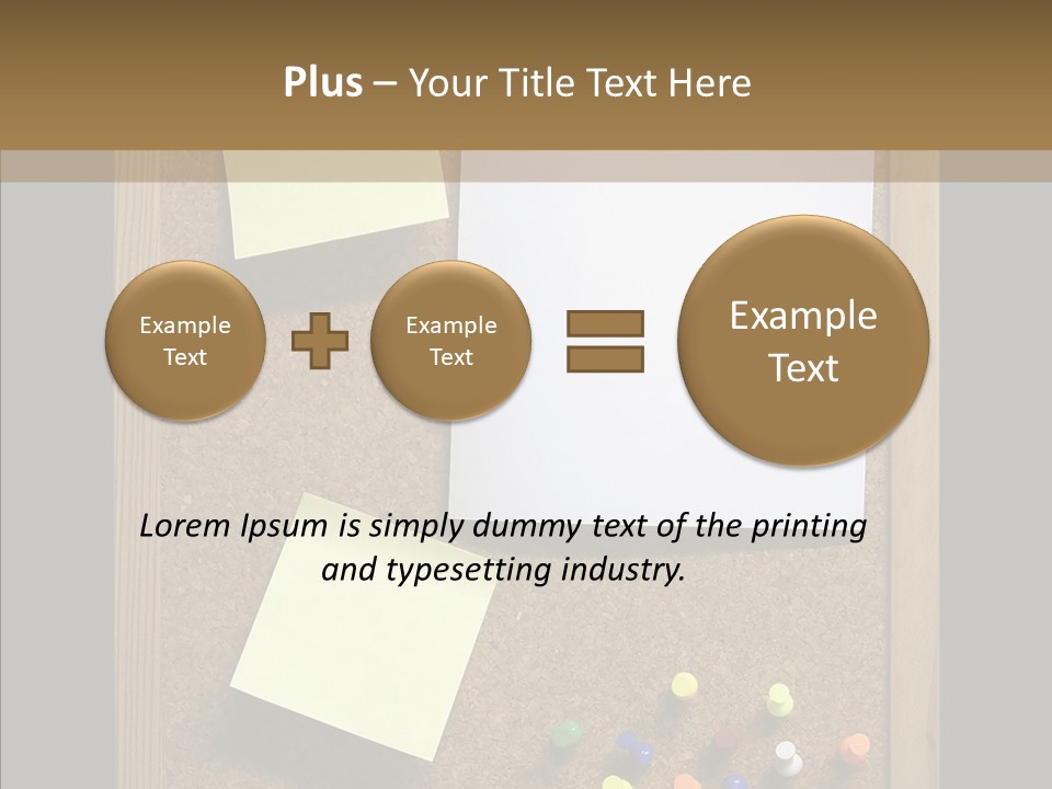 Pushpin Isolated Blank PowerPoint Template