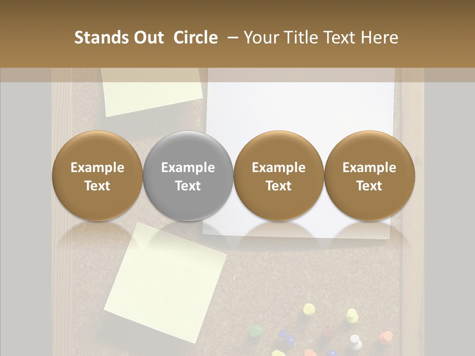 Pushpin Isolated Blank PowerPoint Template