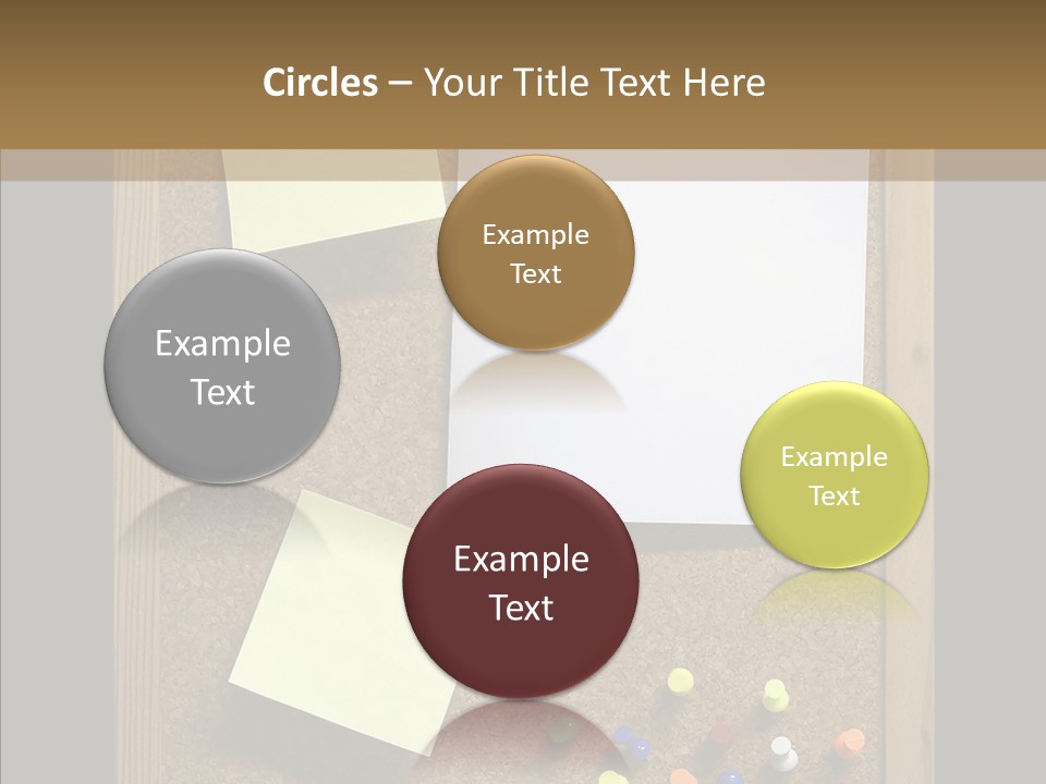 Pushpin Isolated Blank PowerPoint Template