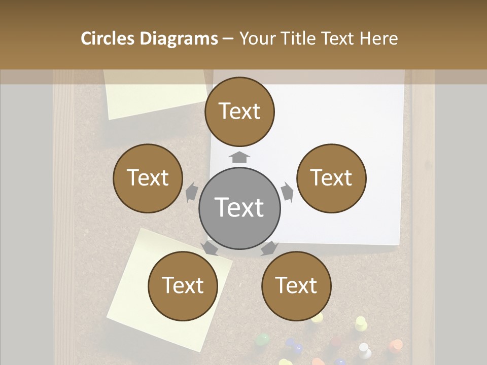 Pushpin Isolated Blank PowerPoint Template