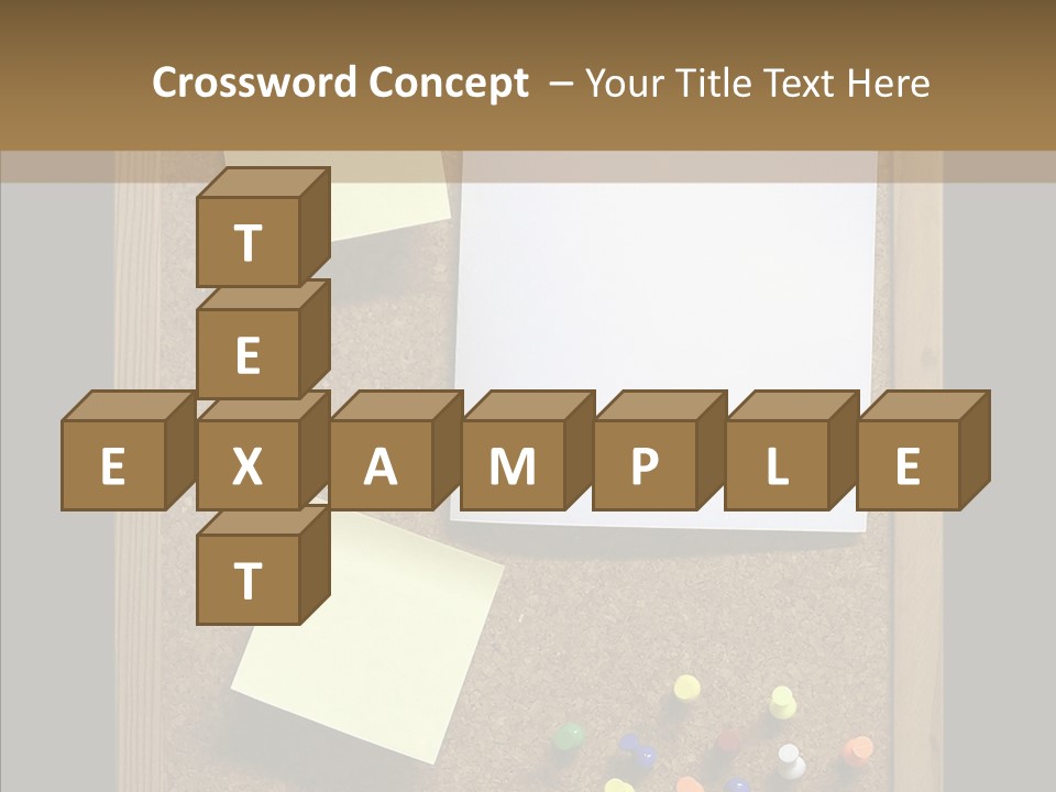 Pushpin Isolated Blank PowerPoint Template