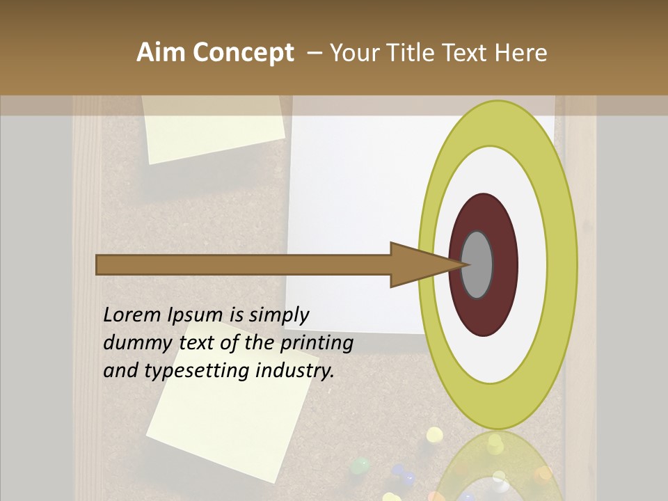 Pushpin Isolated Blank PowerPoint Template