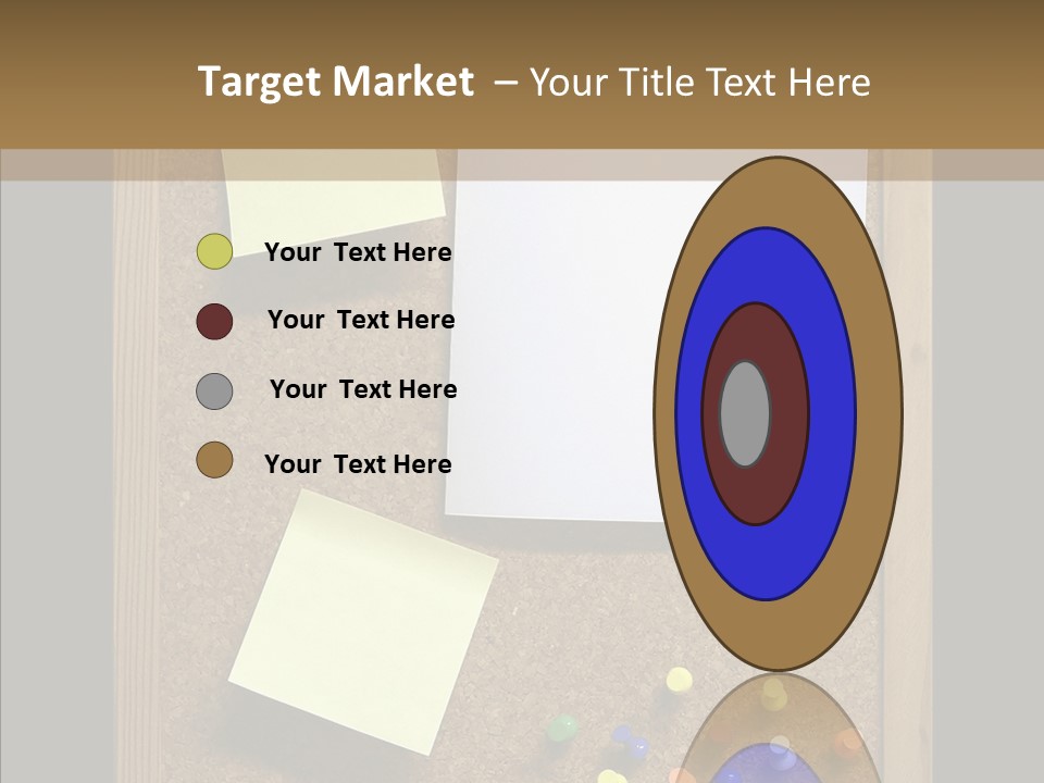 Pushpin Isolated Blank PowerPoint Template