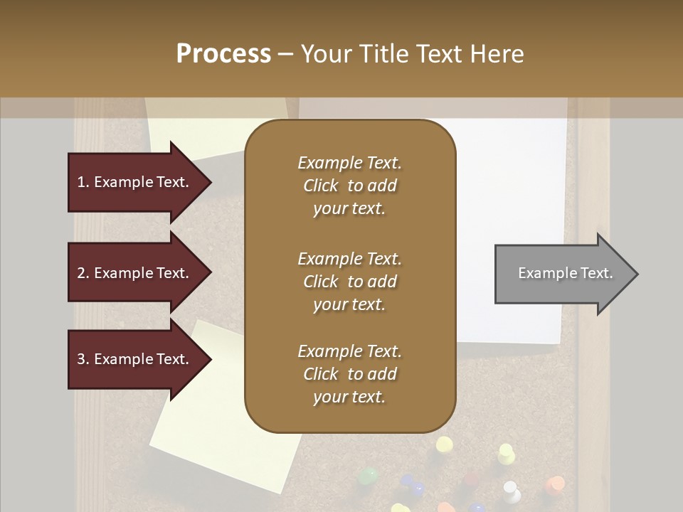 Pushpin Isolated Blank PowerPoint Template
