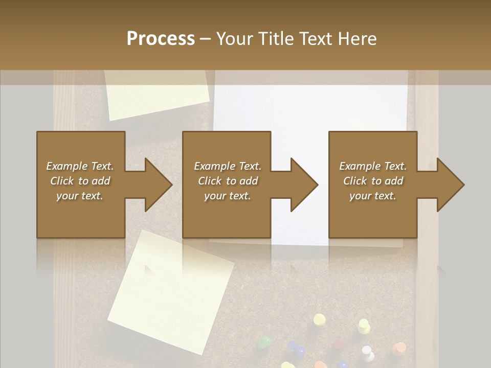 Pushpin Isolated Blank PowerPoint Template