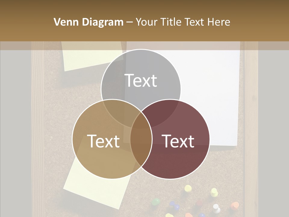 Pushpin Isolated Blank PowerPoint Template