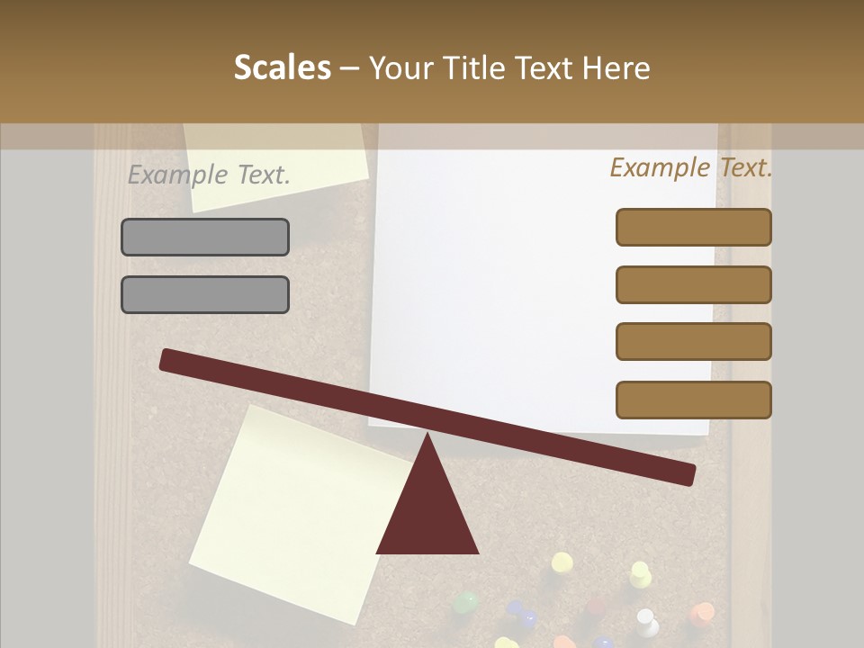 Pushpin Isolated Blank PowerPoint Template