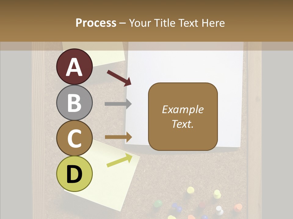 Pushpin Isolated Blank PowerPoint Template