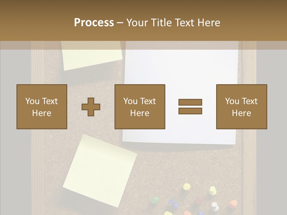 Pushpin Isolated Blank PowerPoint Template