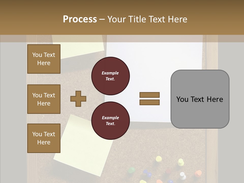 Pushpin Isolated Blank PowerPoint Template