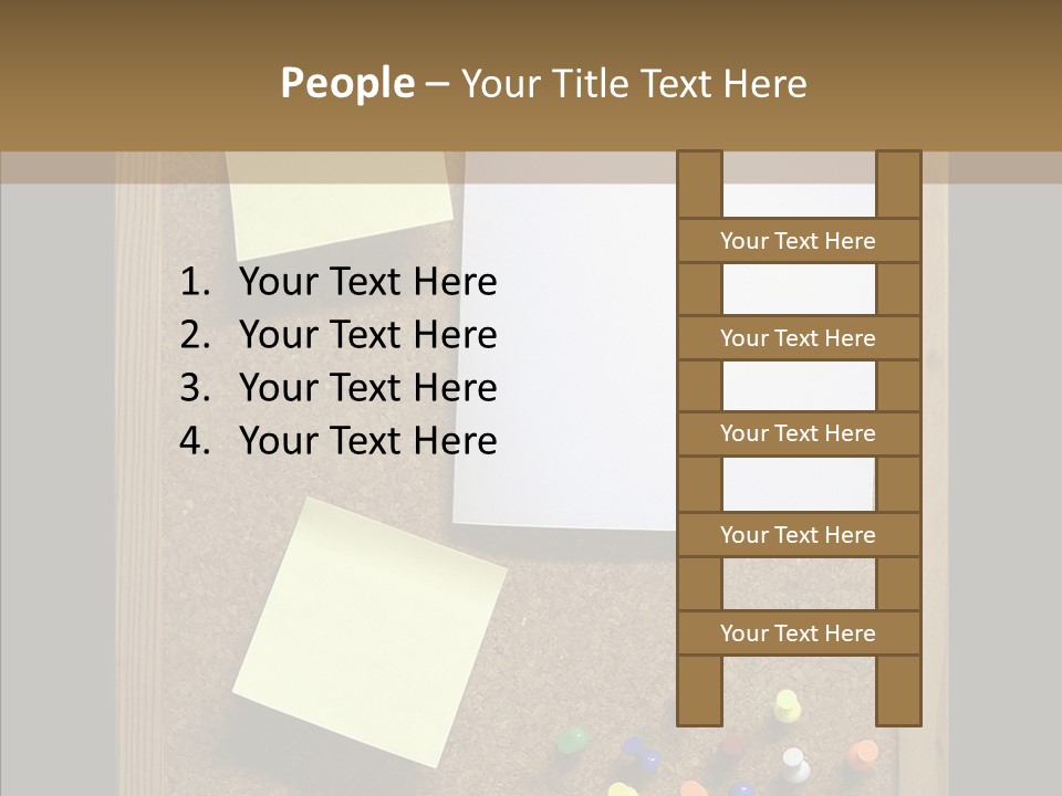Pushpin Isolated Blank PowerPoint Template