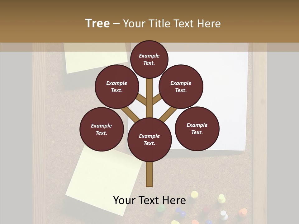 Pushpin Isolated Blank PowerPoint Template