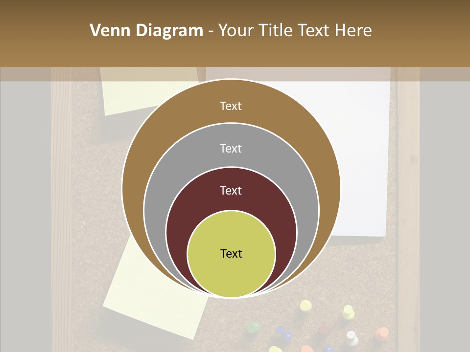 Pushpin Isolated Blank PowerPoint Template