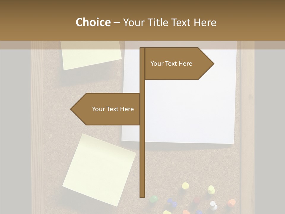 Pushpin Isolated Blank PowerPoint Template