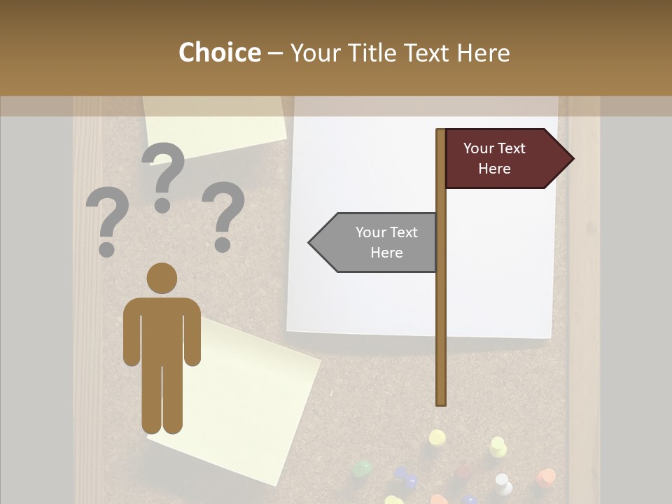 Pushpin Isolated Blank PowerPoint Template