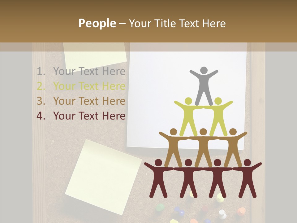 Pushpin Isolated Blank PowerPoint Template