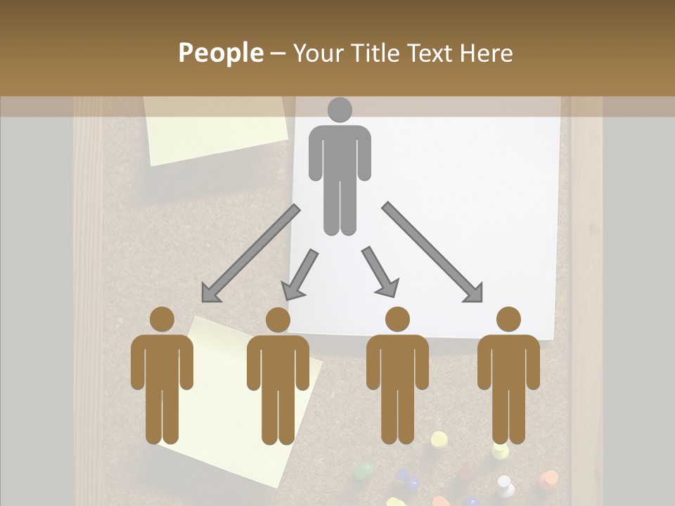 Pushpin Isolated Blank PowerPoint Template