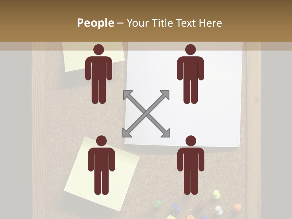 Pushpin Isolated Blank PowerPoint Template