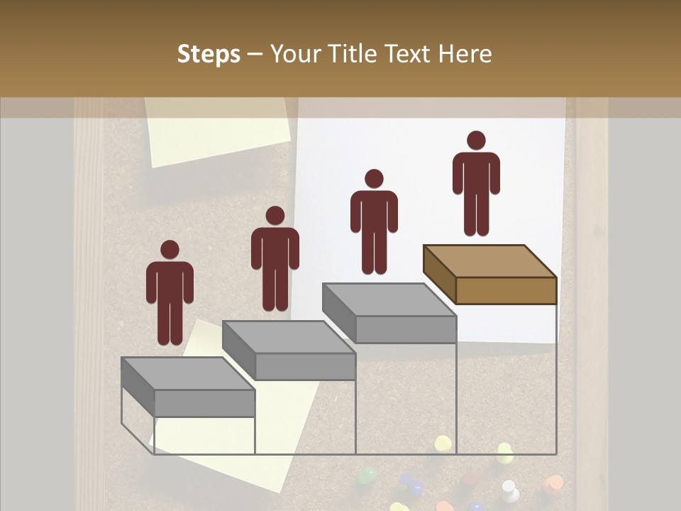 Pushpin Isolated Blank PowerPoint Template