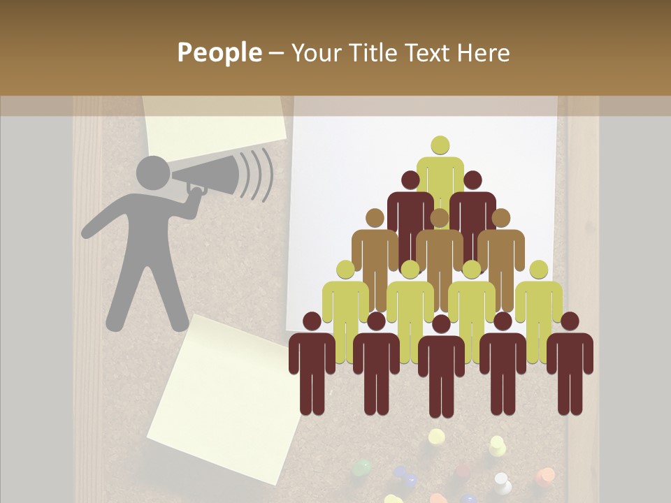 Pushpin Isolated Blank PowerPoint Template