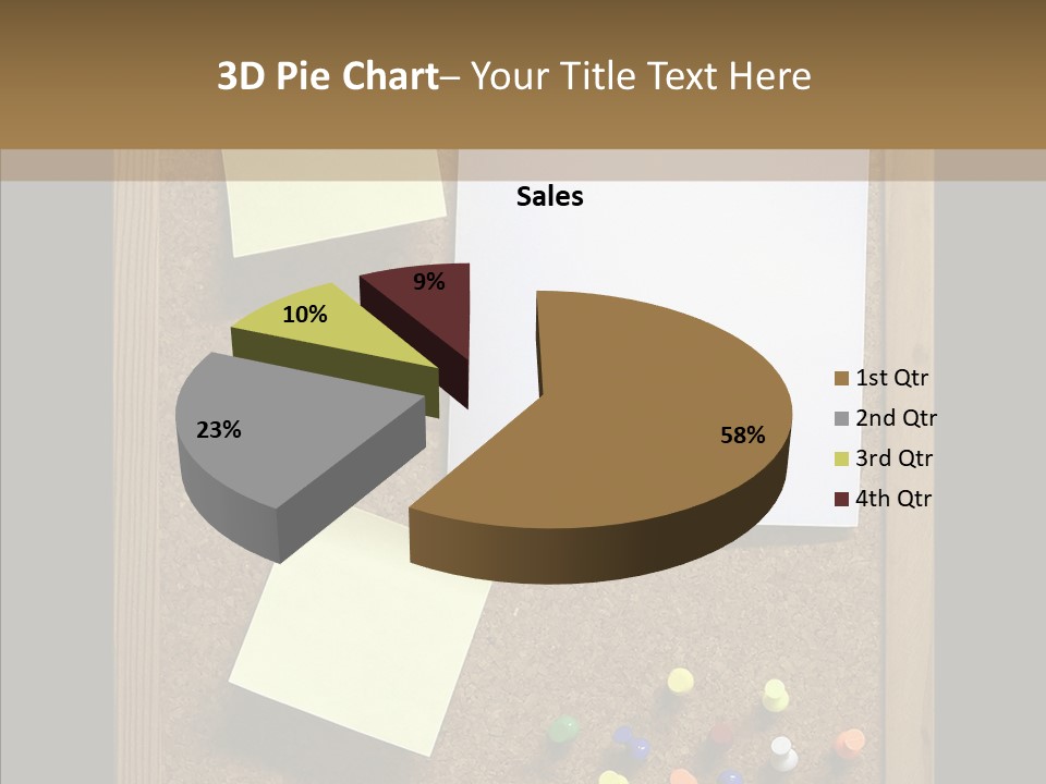Pushpin Isolated Blank PowerPoint Template
