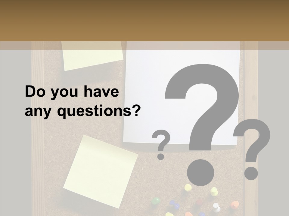 Pushpin Isolated Blank PowerPoint Template