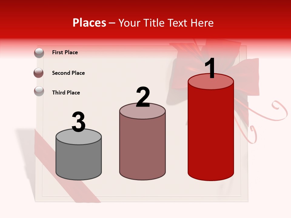 Orange Blank Ribbon PowerPoint Template