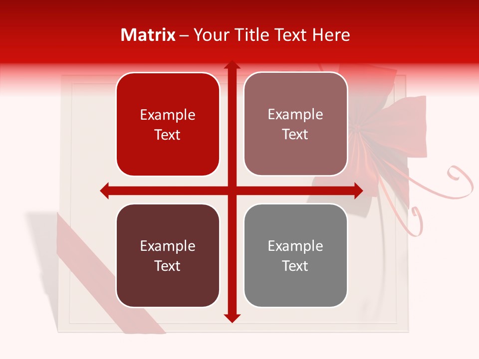 Orange Blank Ribbon PowerPoint Template