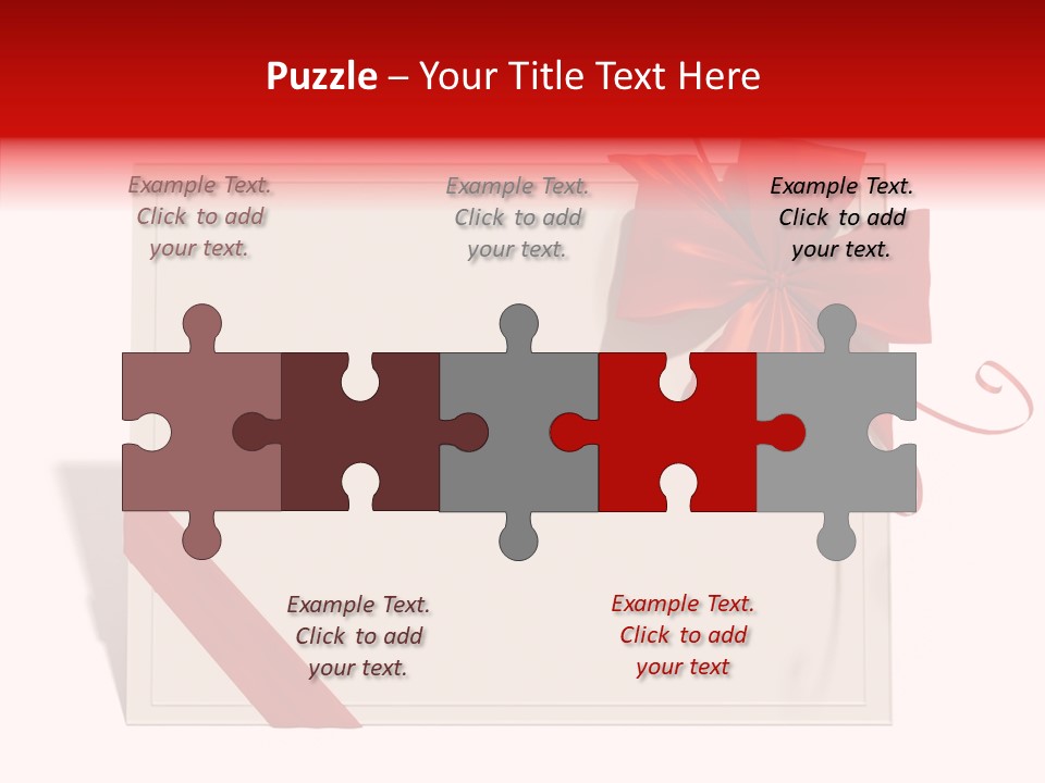 Orange Blank Ribbon PowerPoint Template