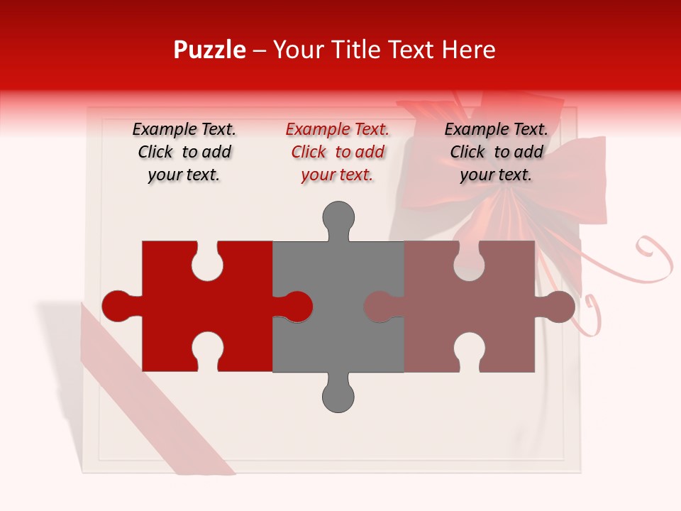 Orange Blank Ribbon PowerPoint Template