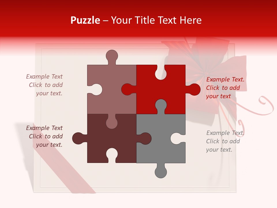 Orange Blank Ribbon PowerPoint Template