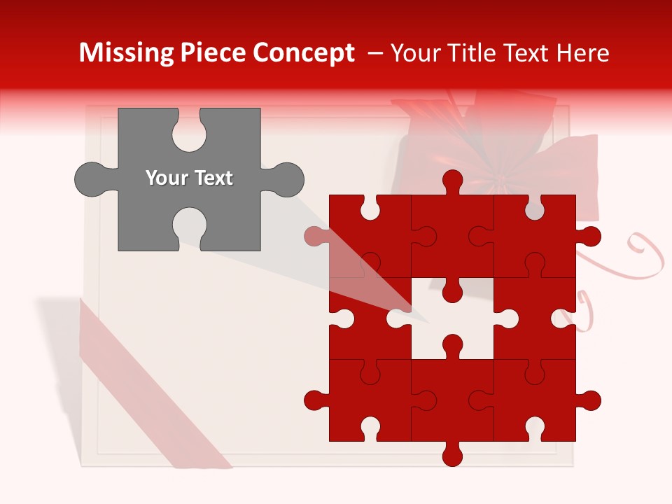 Orange Blank Ribbon PowerPoint Template