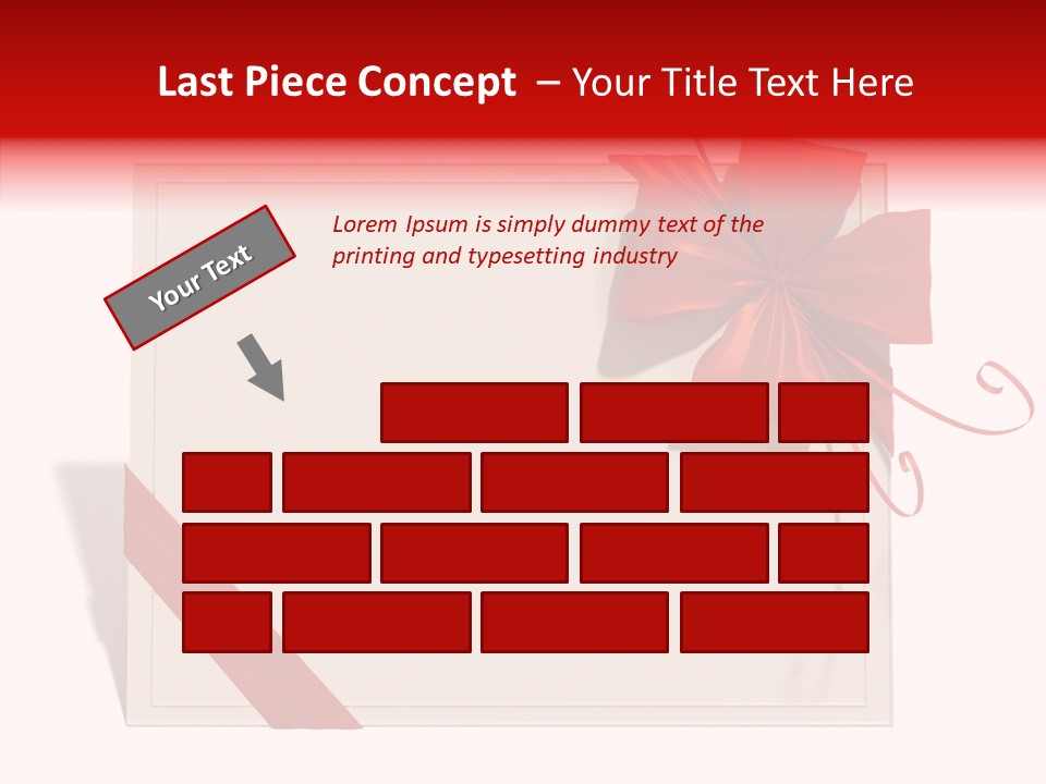 Orange Blank Ribbon PowerPoint Template