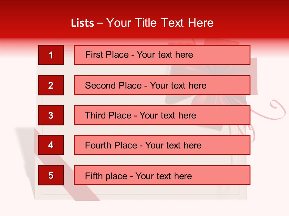 Orange Blank Ribbon PowerPoint Template