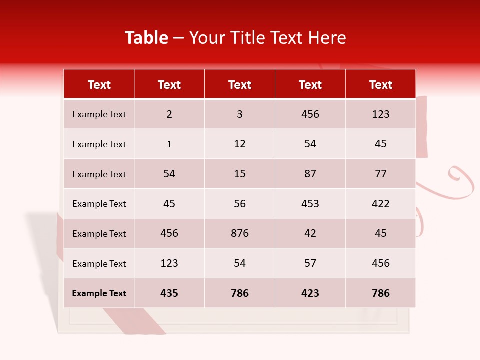 Orange Blank Ribbon PowerPoint Template