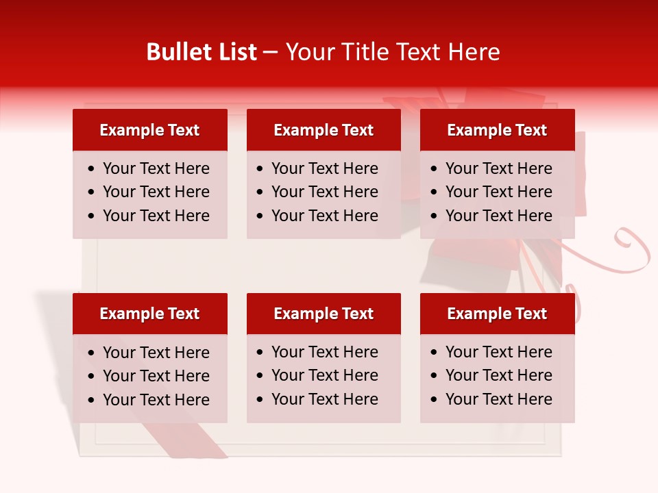 Orange Blank Ribbon PowerPoint Template