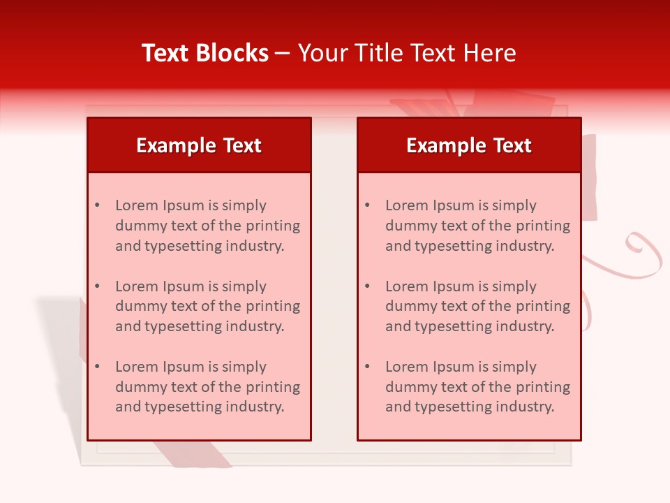 Orange Blank Ribbon PowerPoint Template