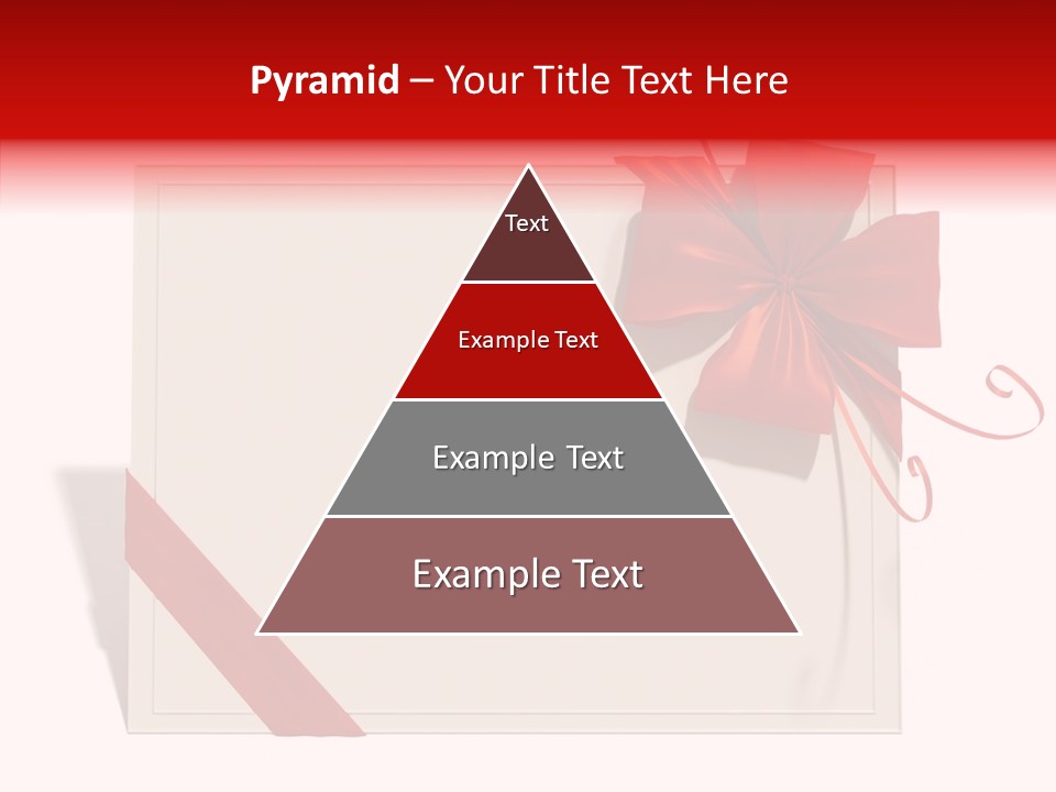 Orange Blank Ribbon PowerPoint Template