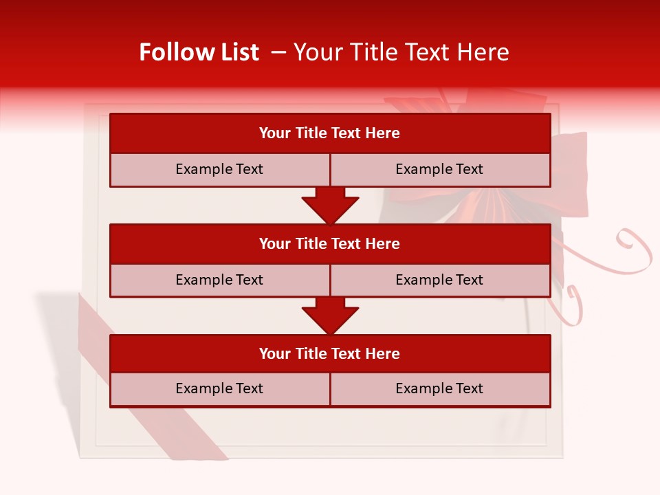 Orange Blank Ribbon PowerPoint Template