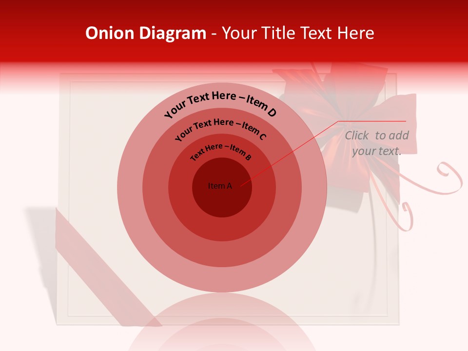 Orange Blank Ribbon PowerPoint Template