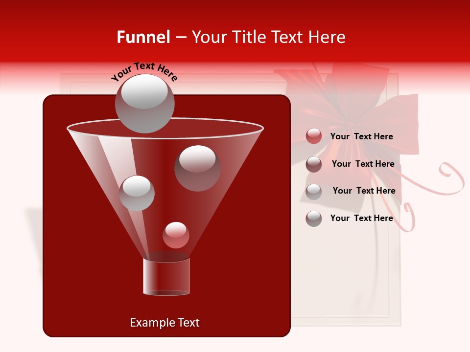 Orange Blank Ribbon PowerPoint Template