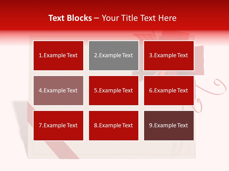 Orange Blank Ribbon PowerPoint Template