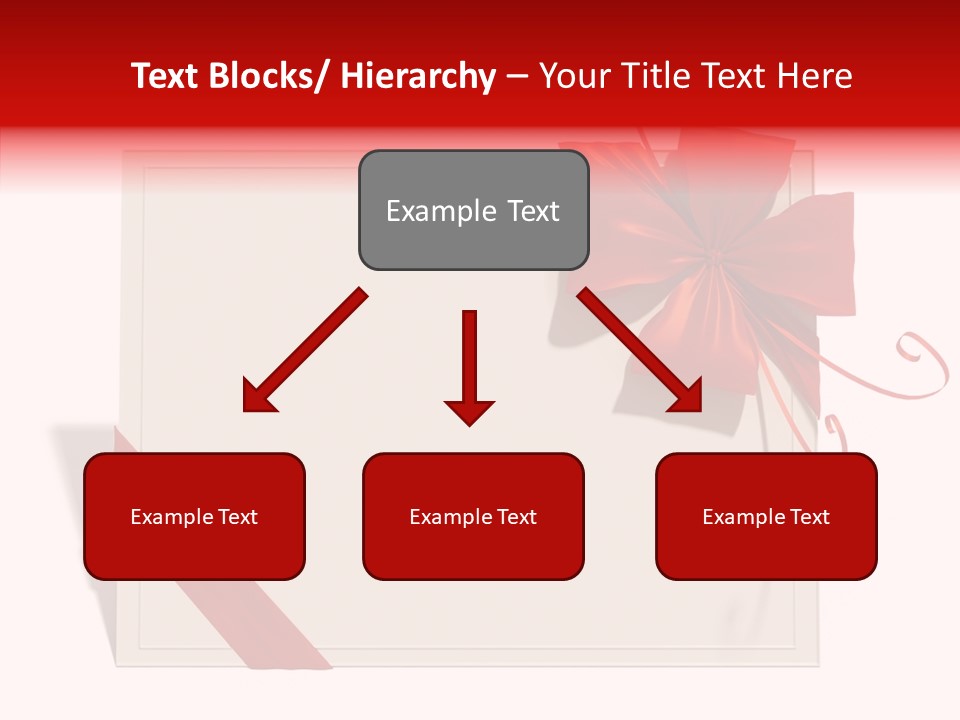 Orange Blank Ribbon PowerPoint Template