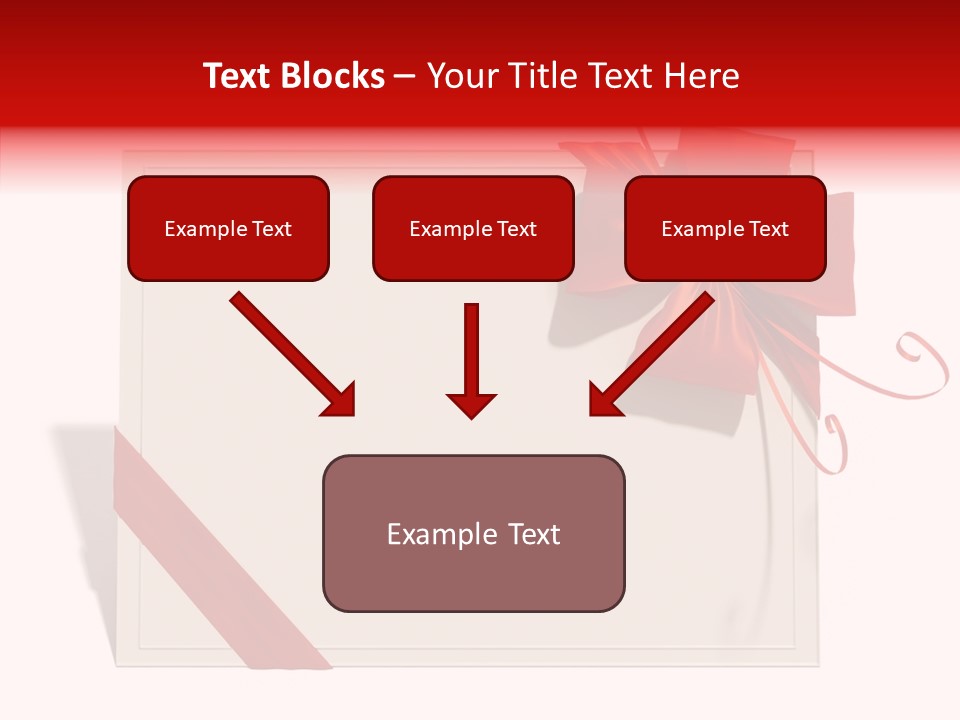 Orange Blank Ribbon PowerPoint Template