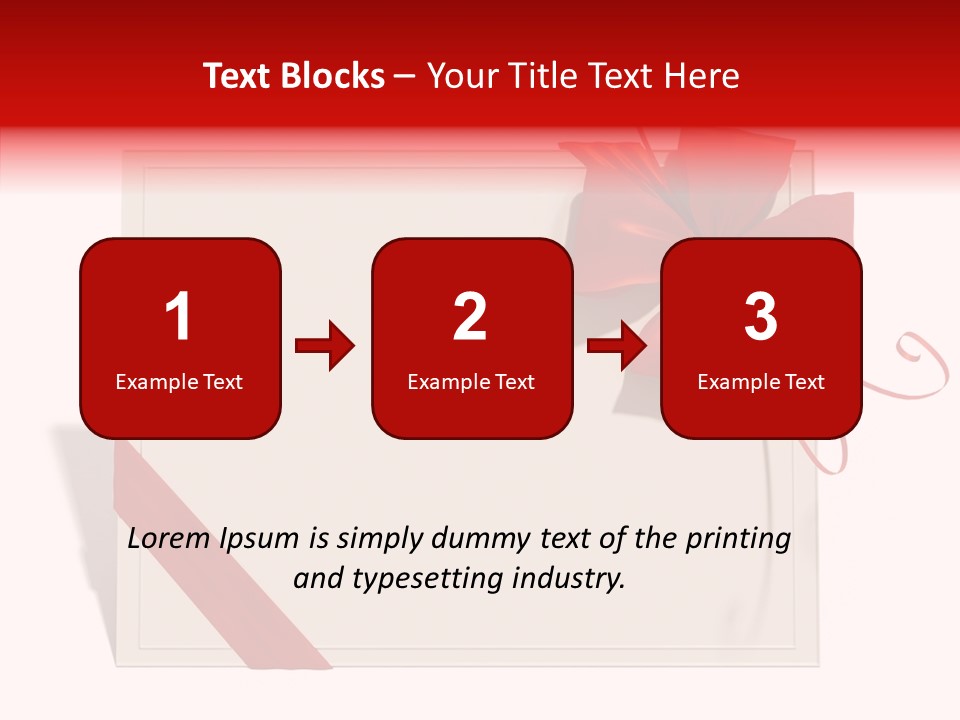 Orange Blank Ribbon PowerPoint Template