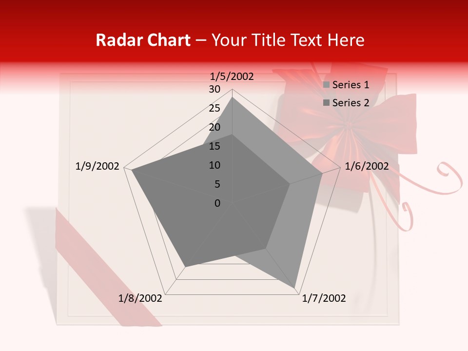 Orange Blank Ribbon PowerPoint Template