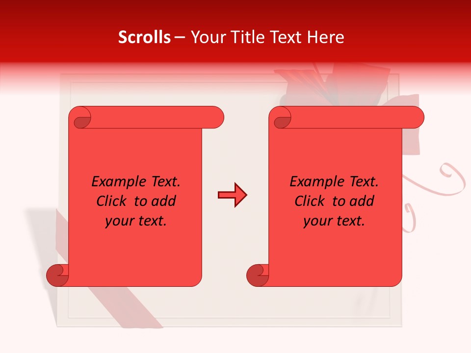 Orange Blank Ribbon PowerPoint Template