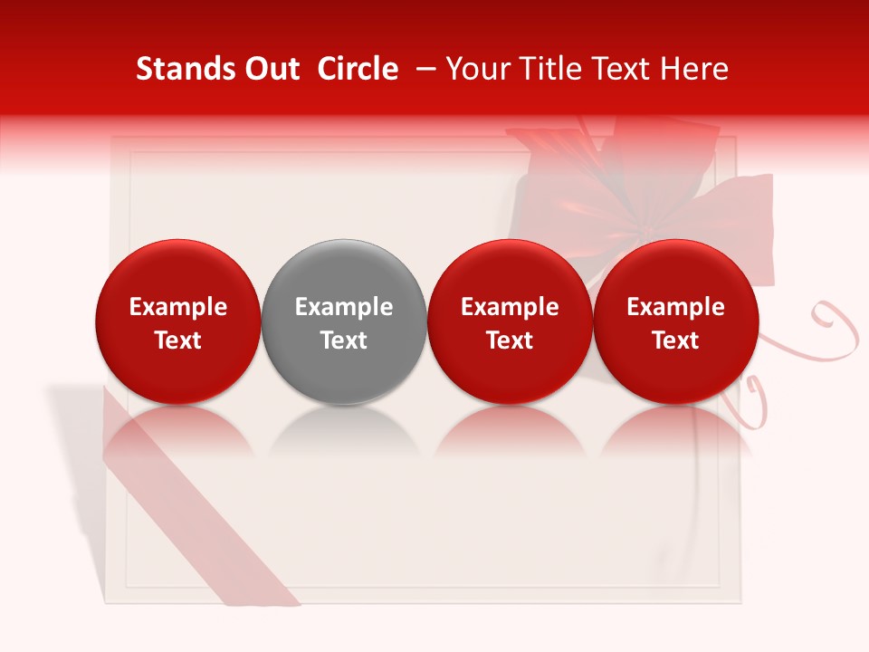 Orange Blank Ribbon PowerPoint Template